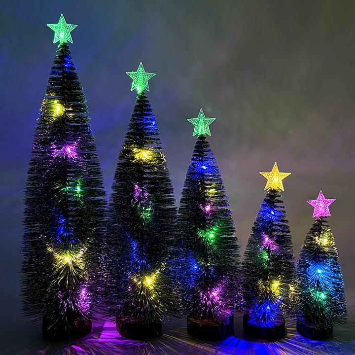 Illuminated Mini Christmas Tree with Star, various sizes