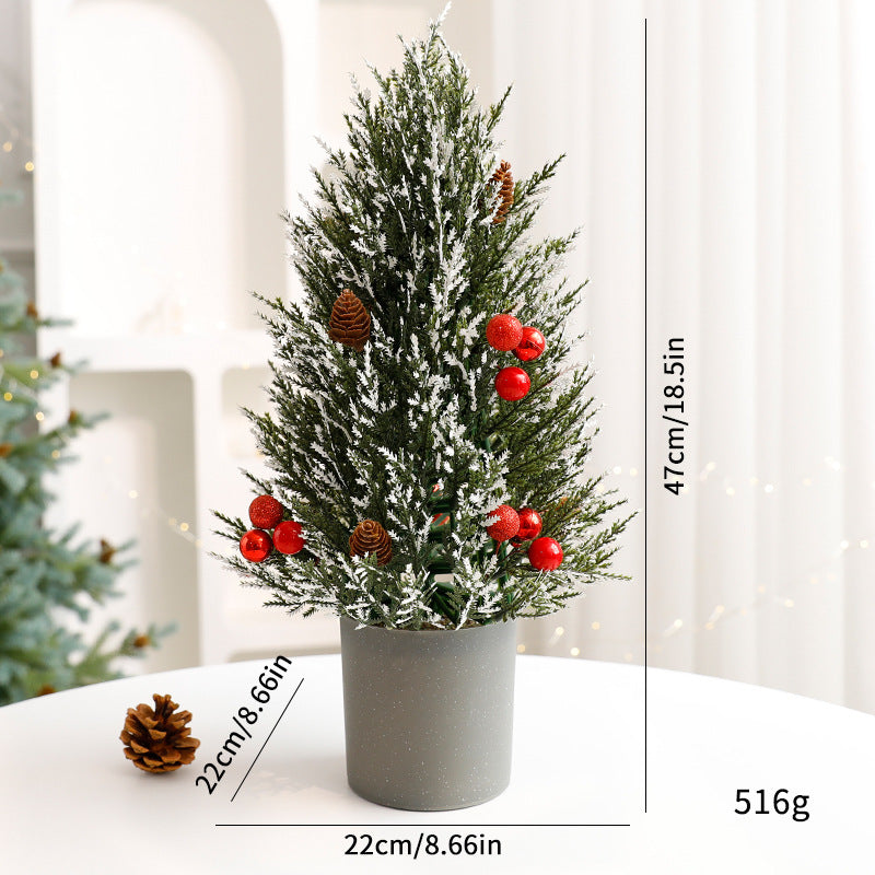 Decorative Mini Christmas Trees in Pot