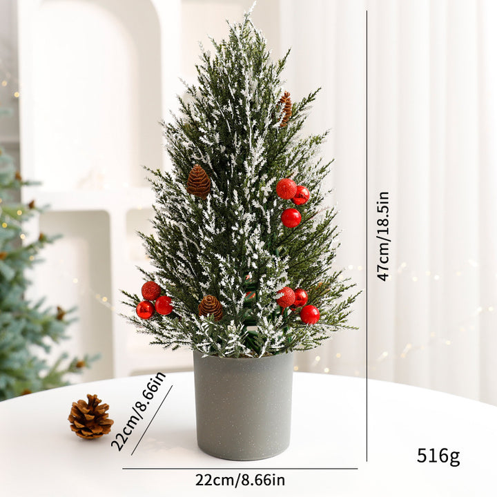 Decorative Mini Christmas Trees in Pot
