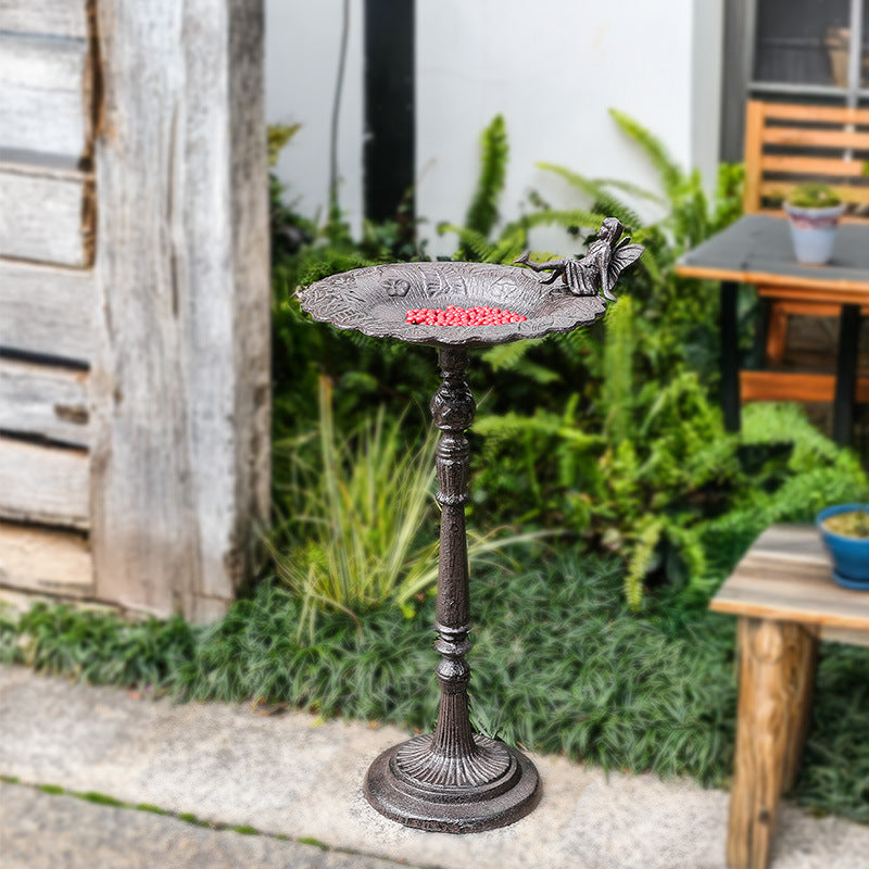 Stand-Birdbath made of metal in vintage style