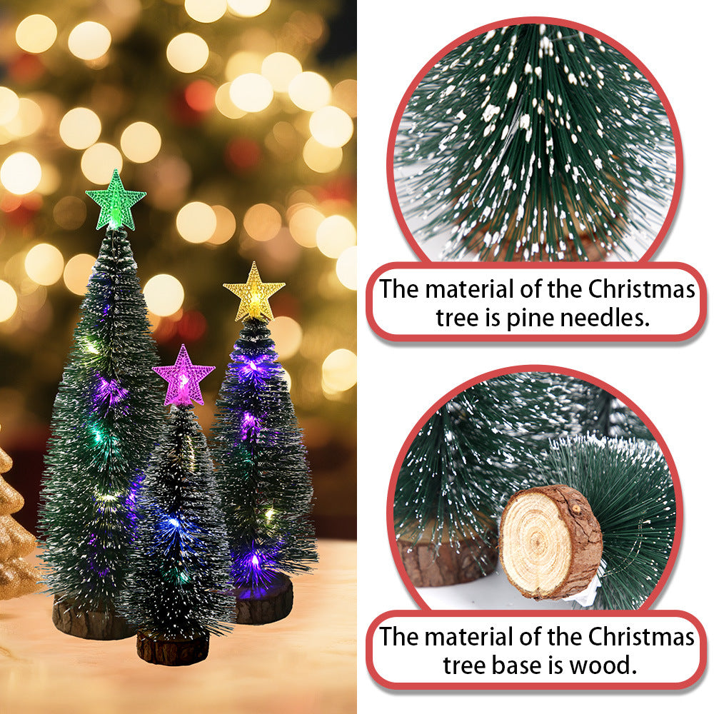 Miniature Christmas tree with LED star
