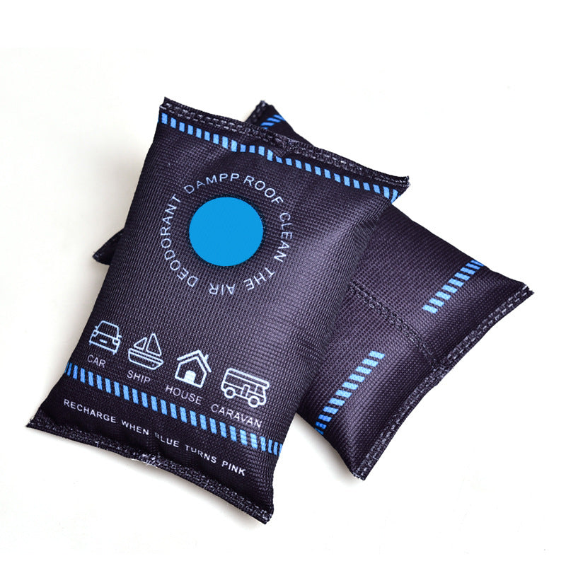 Color-changing silicone desiccant bag against moisture