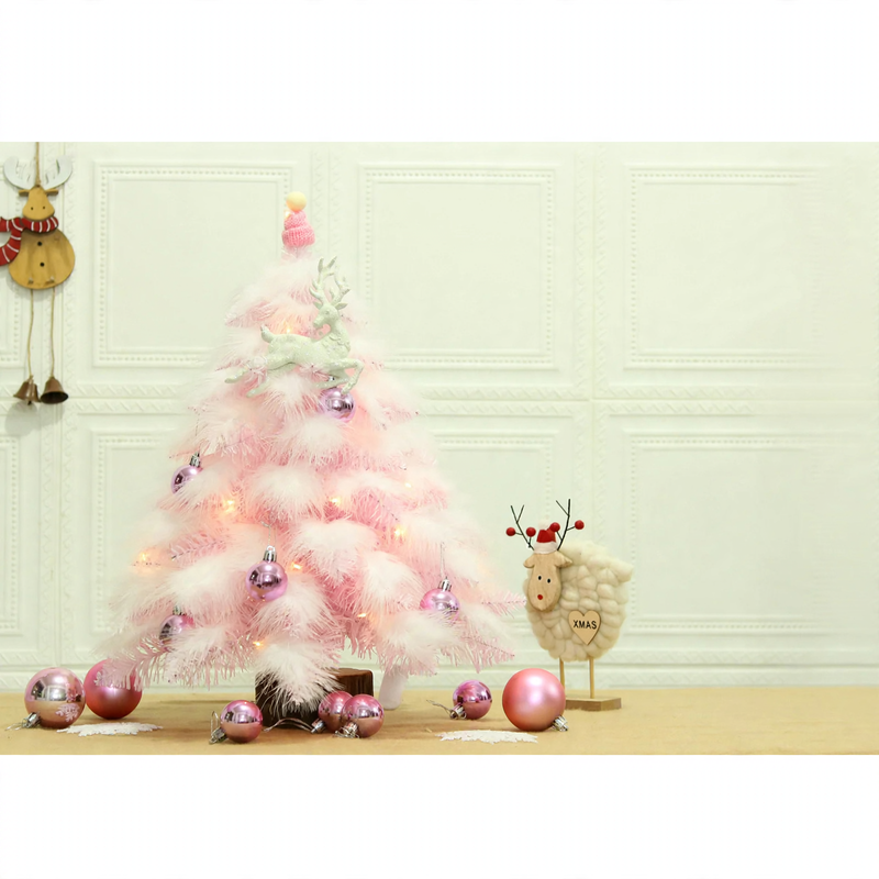 Mini Christmas tree with decoration, 45/60 cm, PVC