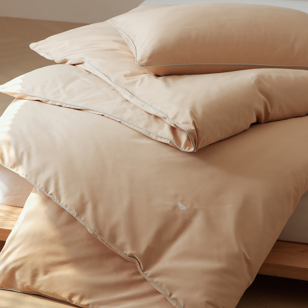 Duvet cover made of brushed long-staple cotton