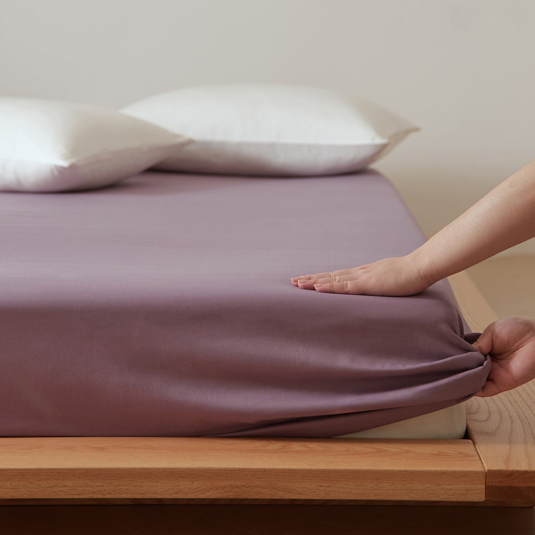 Fitted sheet made of brushed cotton, 360-degree fit