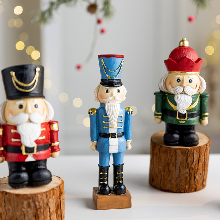 Decorative nutcracker soldier made of resin for the Christmas season