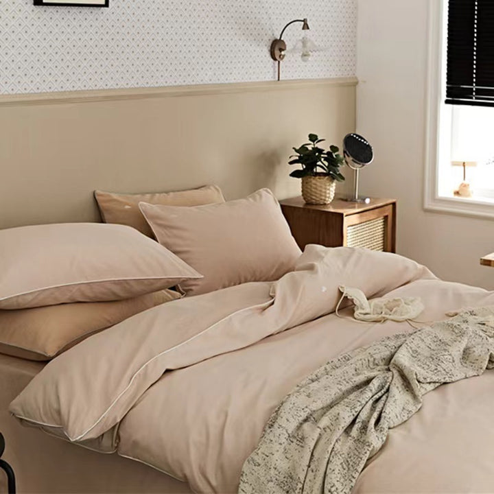 Bedding set, 100s long-staple cotton, brushed, embroidered
