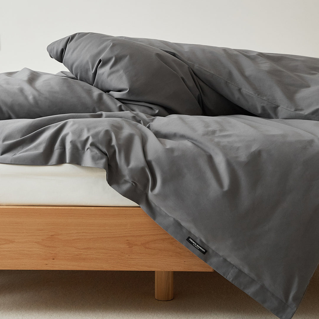 Cotton duvet cover, 100 thread count, brushed