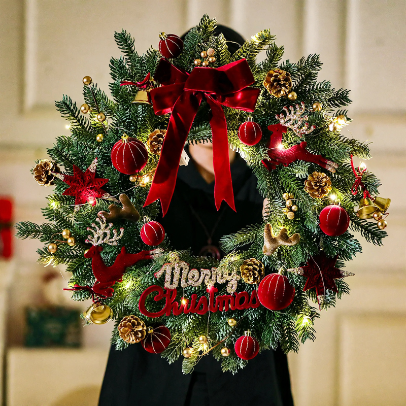 Christmas wreath for door and wall, PVC, 40 cm or 50 cm