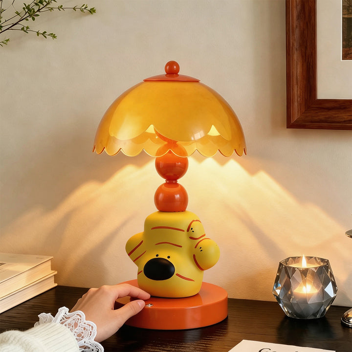 Ginger-Dog Table Lamp, ABS, yellow, color change