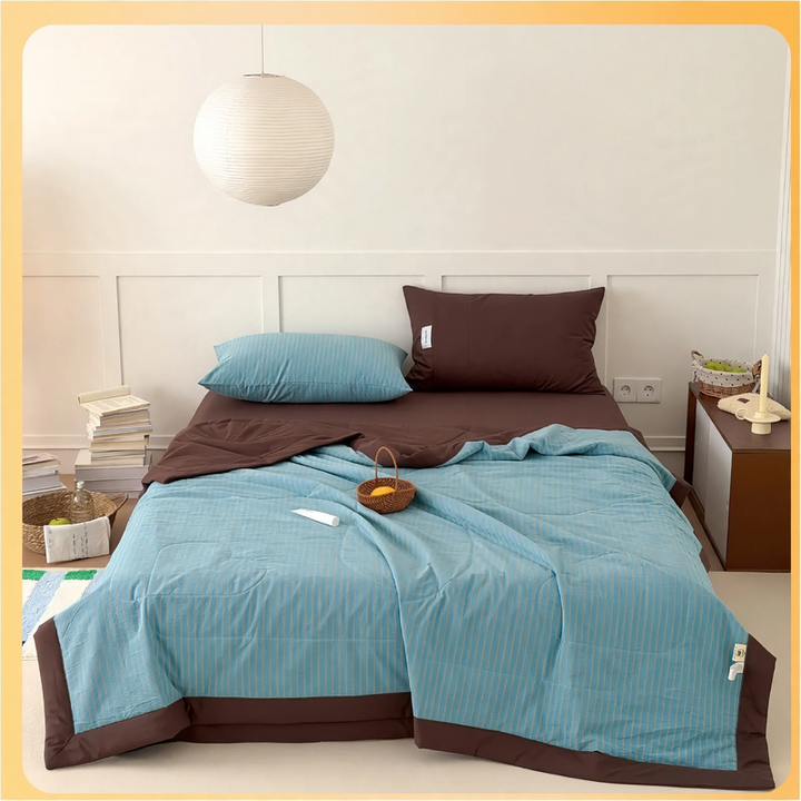 Pure cotton summer blanket, machine washable