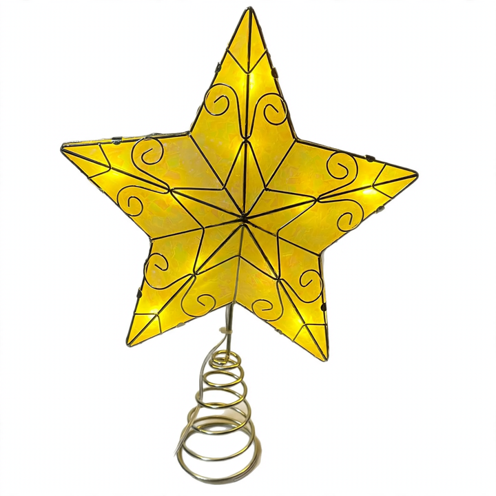 3D Christmas tree topper, star design, metal