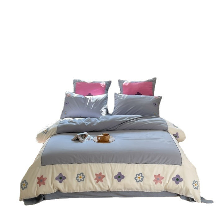 Modern cotton bedding set, brushed, designer style