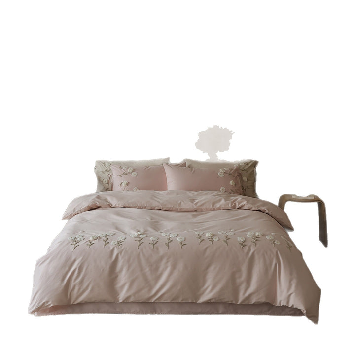Long Staple Cotton Bedding with Floral Pattern