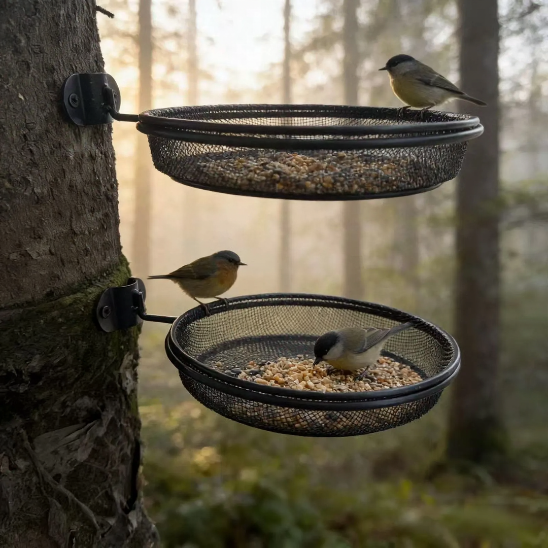 Wall-mounted iron feeding station
