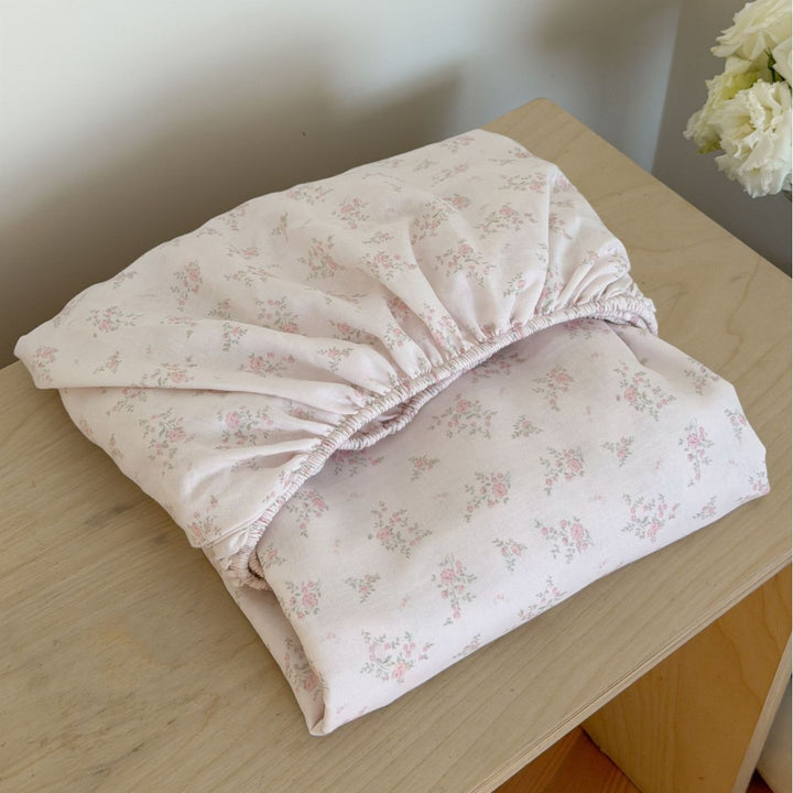 Cotton fitted sheet, double gauze, printed