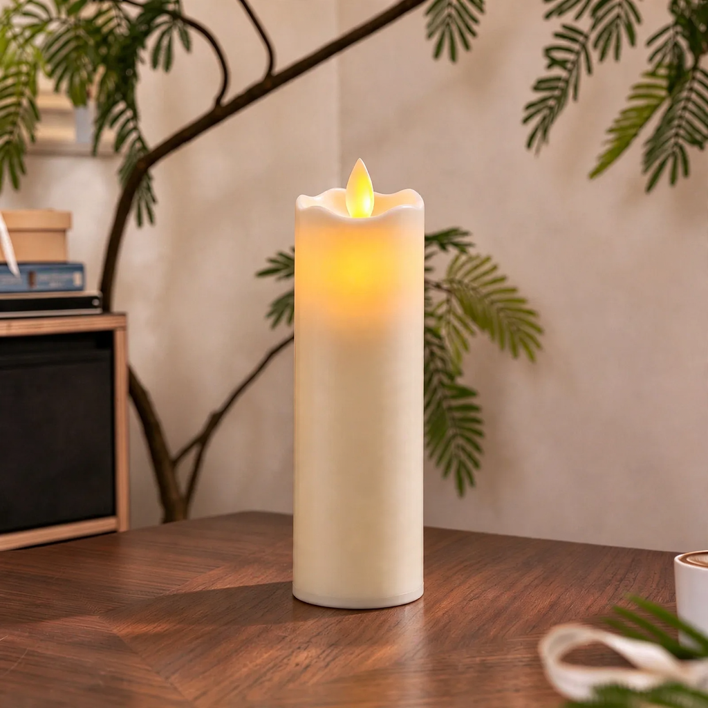 LED Plastic Candle with Flicker Effect