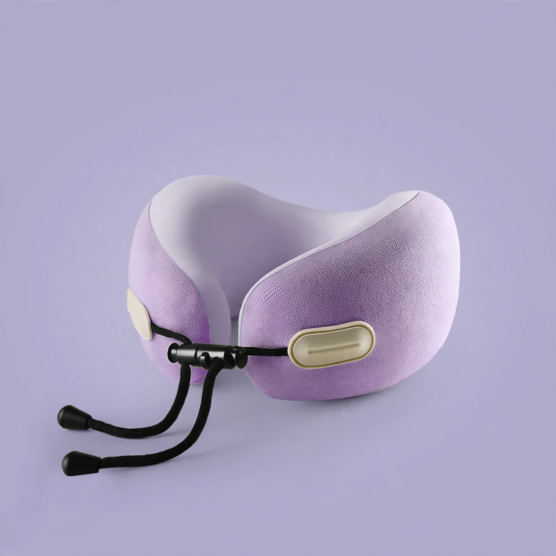 U-shaped neck pillow with memory foam