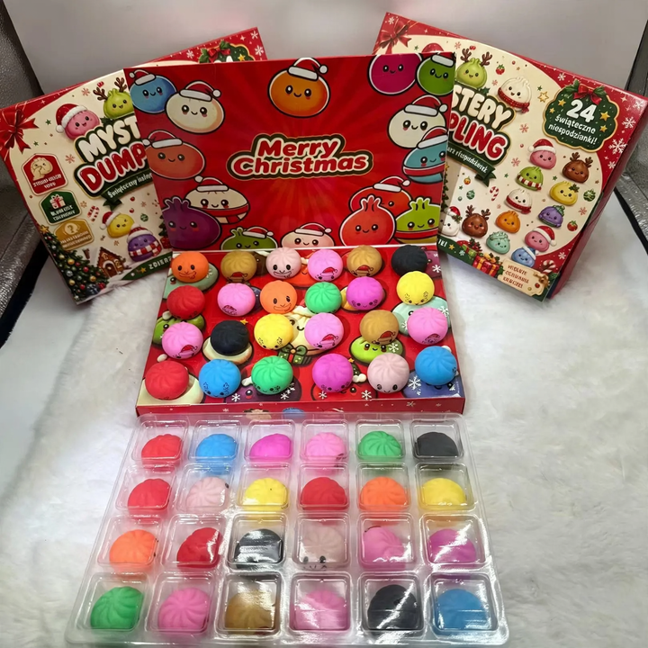 Christmas Advent Calendar with 24 Squeeze Figures