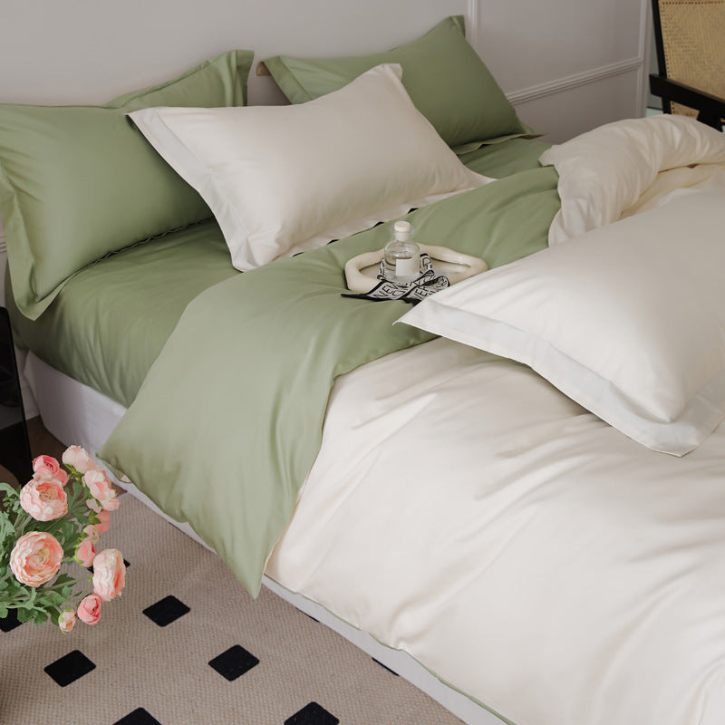 Long-staple cotton bedding set, 4-piece