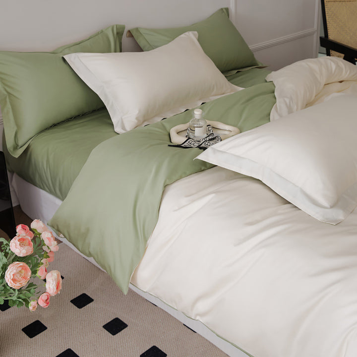 Long-staple cotton bedding set, 4-piece