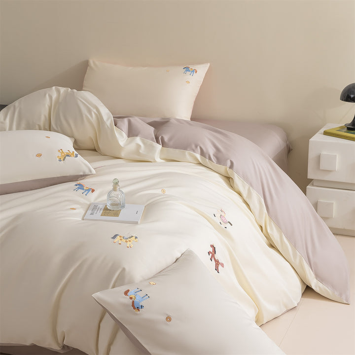 Cotton bedding set with embroidery, Class A