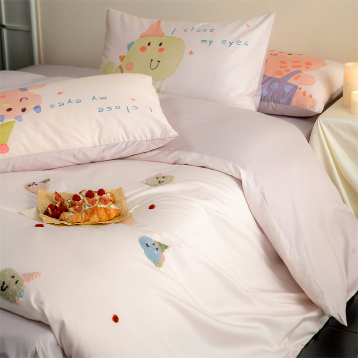 Bedding set made of long-staple cotton, cartoon design