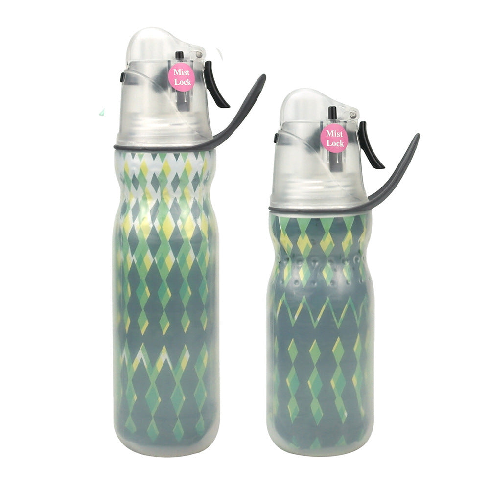 Sports water bottle with spray function and insulation