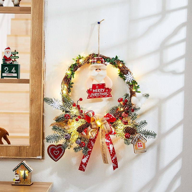 Christmas wreath with natural elements, European style