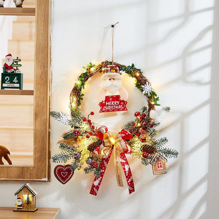 Christmas wreath with natural elements, European style