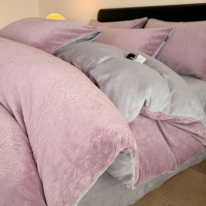 Milk fiber bedding set, 4-piece, winter