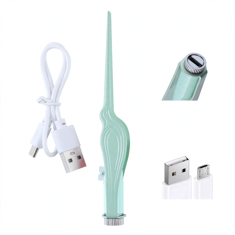 Illuminated ear cleaning set with tweezers