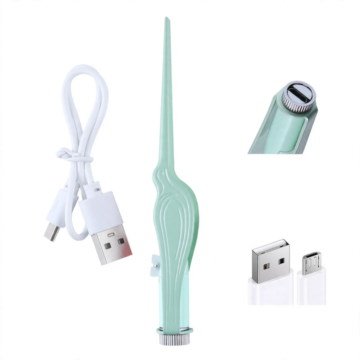 Illuminated ear cleaning set with tweezers