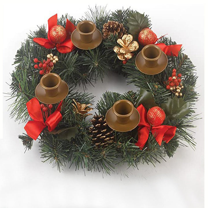Christmas Advent wreath with red ribbon, 30 cm