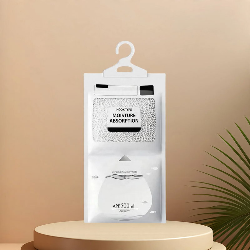 Hanging dehumidifier bag for wardrobes