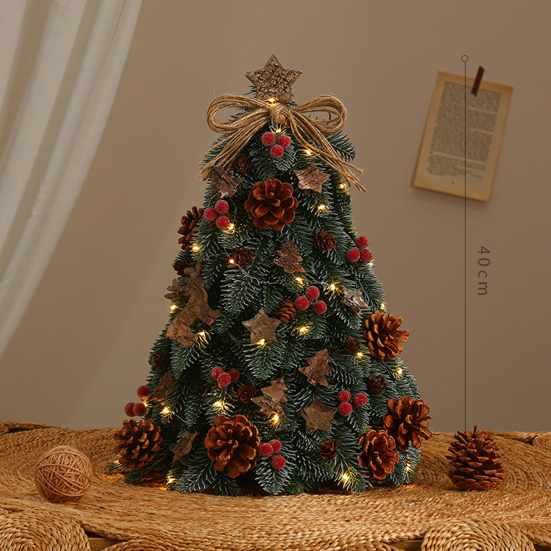 Artificial Christmas tree with lighting, PE, 40-90 cm
