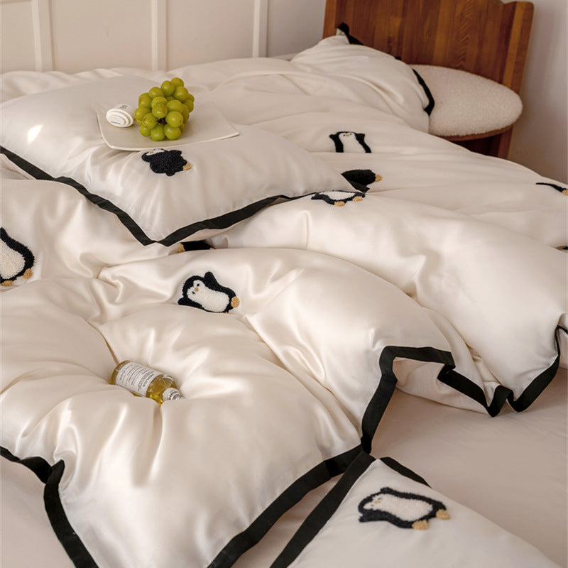 Lyocell bedding with embroidery, 100s, summer