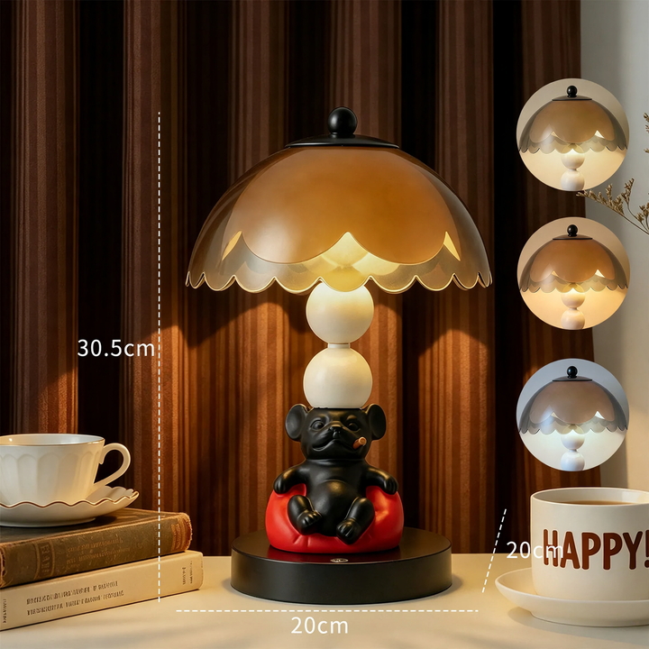 French Bulldog Table Lamp, Cartoon Design