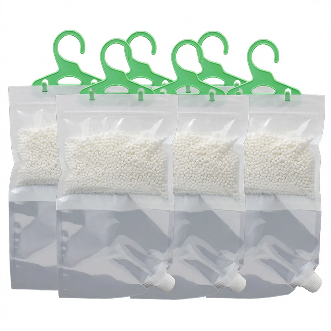 Reusable moisture absorber to hang