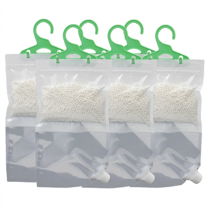 Reusable moisture absorber to hang