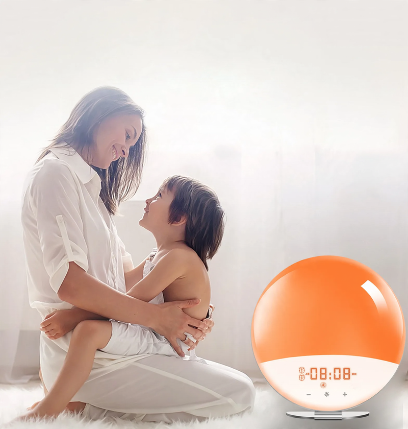 Sleep aid with white noise and light function