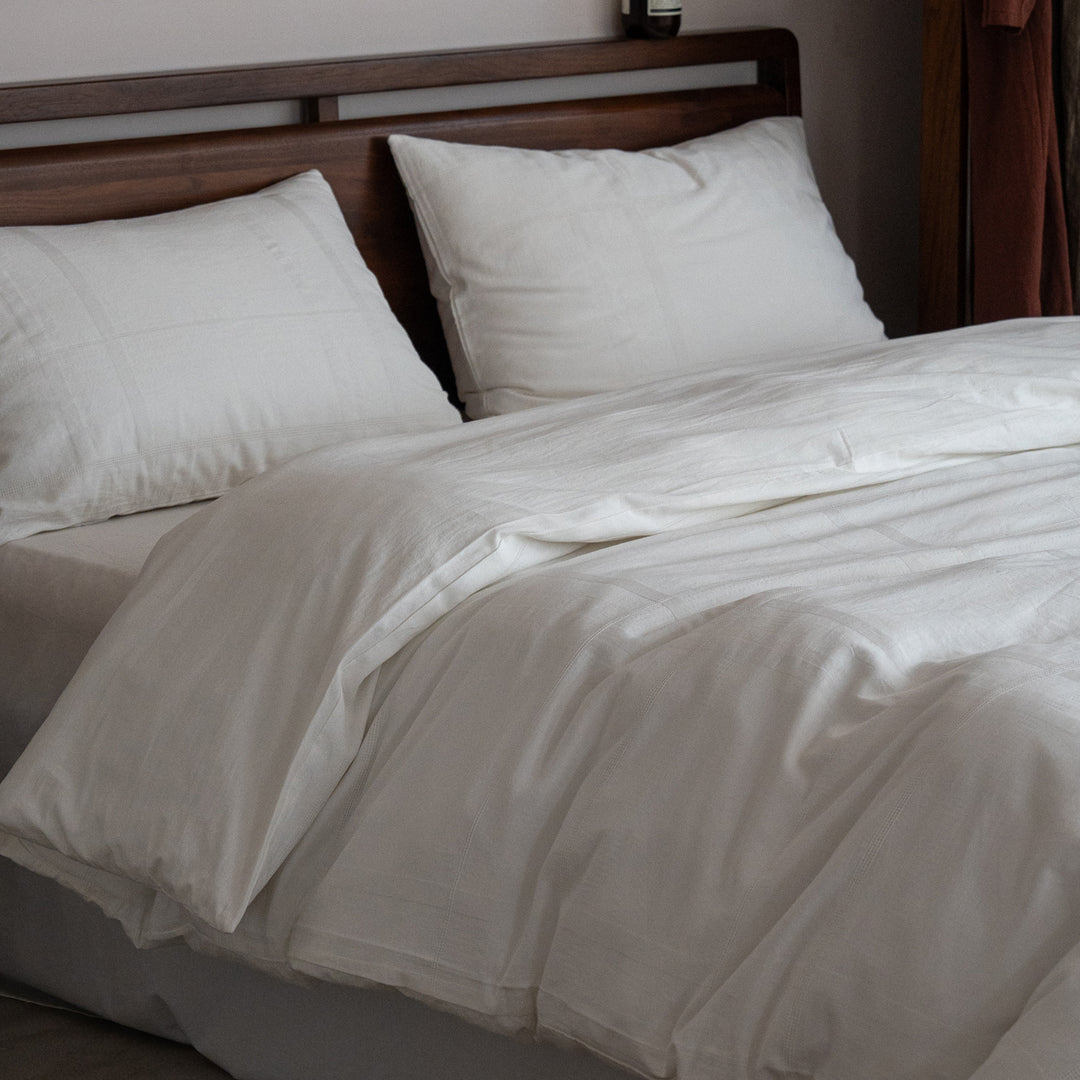Washed cotton bedding, unbleached, Class A