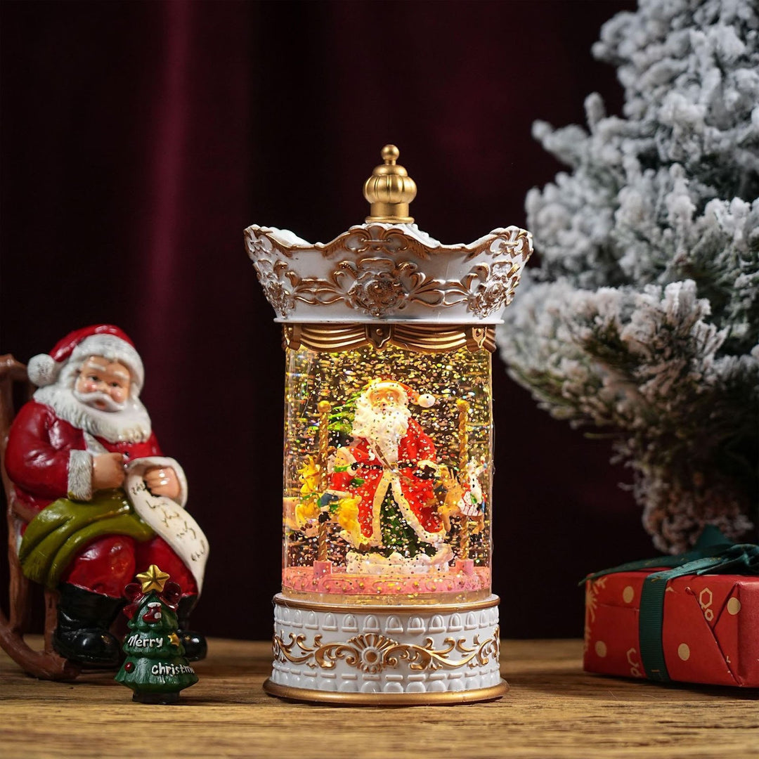 Decorative Lantern Music Box with Snow Effect