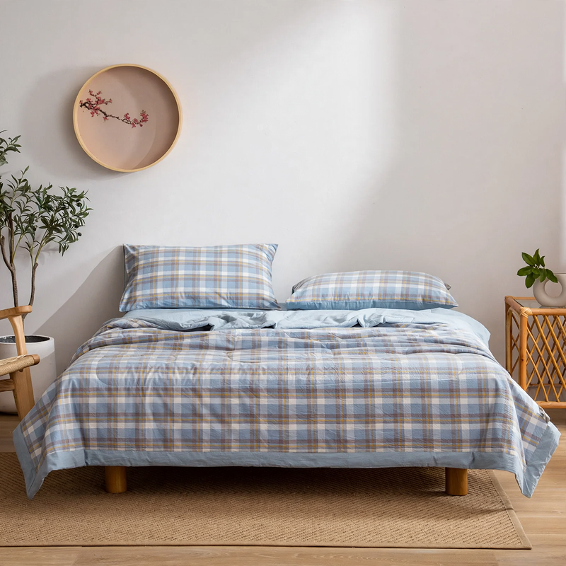 Pure cotton summer blanket, machine washable