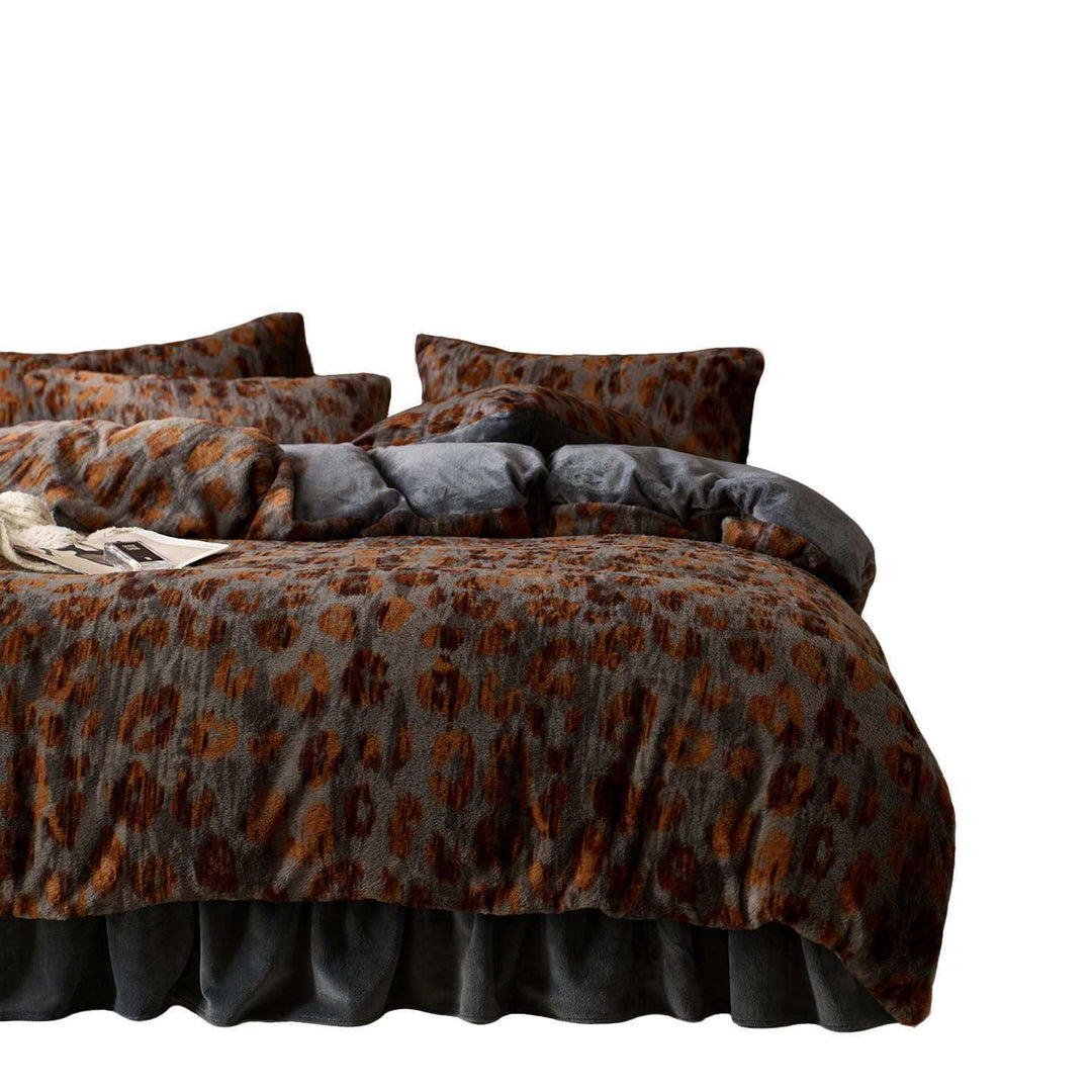 Milk fiber fleece bedding set, warm, for autumn & winter