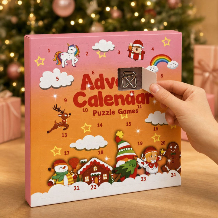 Advent calendar with 24 metal patience games
