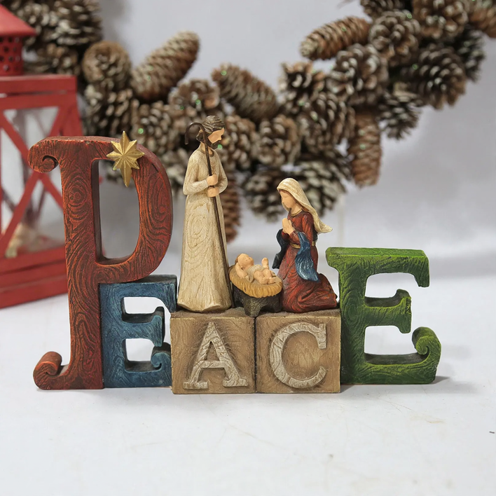 Decorative Christmas Nativity figure made of resin