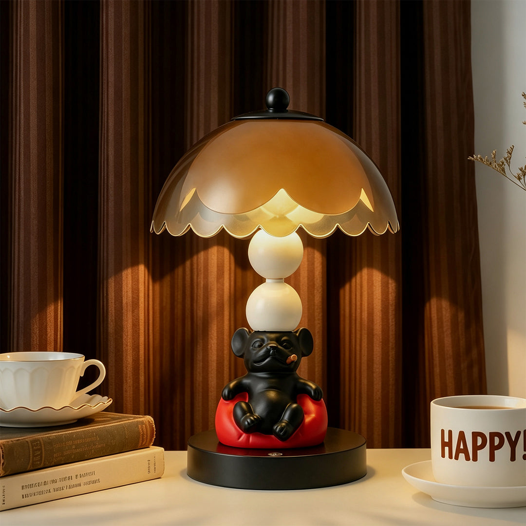French Bulldog Table Lamp, Cartoon Design