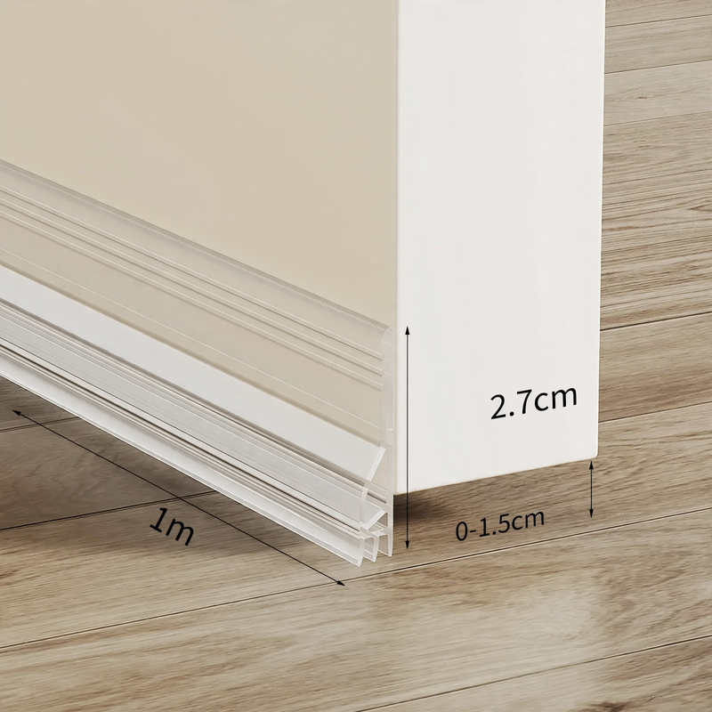 Door bottom seal with leather look