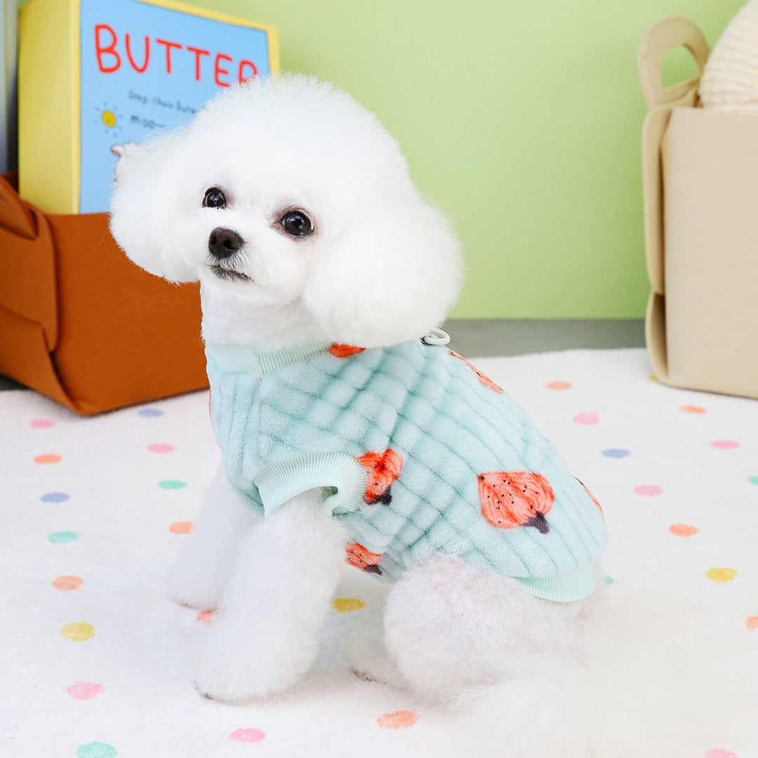 Fleece vest for dogs with Nordic pattern